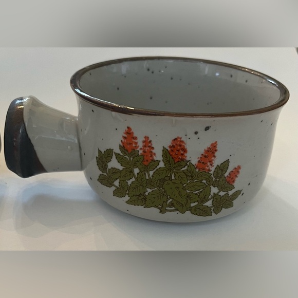 Vintage Speckled strawberry Stoneware Takahashi Soup bowls with Handles - Picture 3 of 6